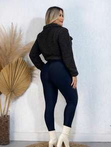 Women's Plush Teddy Coat, Warm And Soft, For Winter - 黑色 - 查看 3