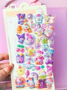 Pegatinas luminosas con relieve 3D de personajes de dibujos animados, pegatinas de juguete creativas y lindas para niños al por mayor - Multicolor - Ver 11