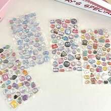 1pc Official 3D Embossed Crystal Sticker - Dopamine Cute Cartoon Character Sticker | Soft Jelly Texture 3D Sticker Suitable For Children's DIY Crafts, Reward System, Phone/Laptop Decoration, New Year Gift, Valentine's Day Gift, Easter Gift! - Multicolor - View 6