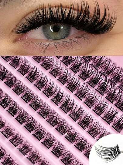 120pcs Single Cluster False Eyelashes, DIY Eyelash Extension, Lightweight Soft Everyday Cluster Lashes, Thin Band Natural Look Fake Eyelashes, Eyelash Cluster, Eyelash Cluster, Single False Eyelashes, Eyelashes, False Eyelashes