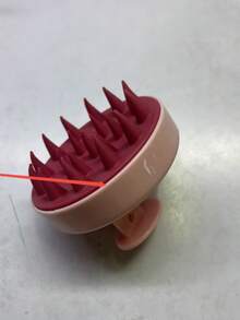 1pc Wheat Straw Hair Washing Tool, Silicone Hair Brush, Scalp Massage & Exfoliating Brush, Dandruff Removal Tool, Unisex - Multicolor - View 11