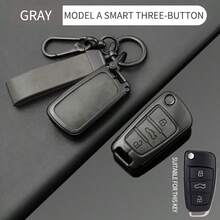Car Key Fob Cover (With Key Chain) - Suitable For Audi A1, A3, A4 8P, 7.99L, 8V, A5, B6, B7, A6, A7, C5, C6, Q2, Q3, Q5, Q7, 4F, S3, S4, S6, RS3, TT Models - Minimalist & Fashionable Design - Multicolor - View 9