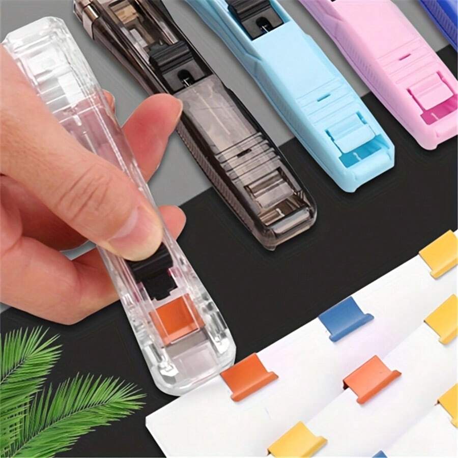 51 piezas de clips de carpeta transparentes minimalistas, clips organizadores multifuncionales para documentos, aperitivos, sellado - Multicolor - Ver 1