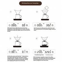 迷你可充电手冲咖啡电子秤，带定时器，精确到0.1克，防滑防水厨房秤 - 黑色 - 查看 10
