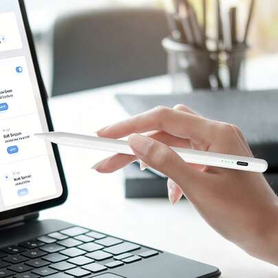 Bút cảm ứng màu trắng, bút cảm ứng điện dung đa năng, tương thích với iPhone, Galaxy Tab A11/A11+/A9/A8/A7, Android/IOS/Windows, bút vẽ điện dung, quà tặng mùa xuân, sinh nhật.