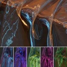 100X150cm Colorful Two-Color Gradient Organza Mesh Fabric For Women Sewing Wedding Dress Home Textiles Patchwork Cloth Materials - A - View 4