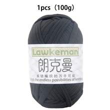 Lawkeman 4卷/400克高品质涤纶钩编/编织纱线，每卷30米 - 非常适合DIY项目，例如T恤、拖鞋、篮子、布条、手工包、玩具、鞋子、地毯、收纳篮等等。 - 彩色 - 查看 55