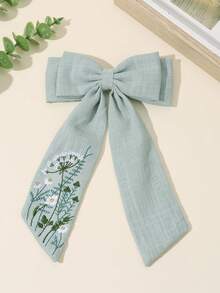 1 chiếc kẹp tóc hoa thêu màu xanh bạc hà, phụ kiện tóc hàng ngày/đám cưới/tiệc tùng cho bé gái, trang trí tóc cho tuổi teen. - Nhiều màu - Xem 2