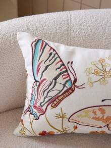 LCUHPCL Vỏ gối trang trí thêu hình bướm và hoa 3D, thích hợp cho phòng khách, phòng ngủ, ghế sofa, tiệc tùng và nhiều không gian khác, mùa xuân/hè. - Nhiều màu - Xem 11