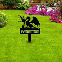 Vintage Garden Stake With Customizable Address And Animal Theme 1pc Christmas Decorative Yard With Stand Floor Mount For Home And Wedding Decor Without Electricity Or Batteries - I - View 3