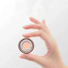 2个通用360°旋转指环手机支架，闪亮亮片款 - 黑色+金色 - 查看 2