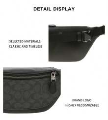 Coach Printed Men's Crossbody Waist Bag CW369QBMI5 - 黑灰色CW369QBMI5 - 查看 8