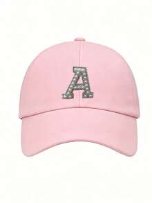 1 PC A-Z Letters High Ponytail Baseball Cap For Girls - Breathable Quick Dry Hot Hat With Large Opening, Sun Protection,No Crease Sports Cap For Teens - Pink - View 4