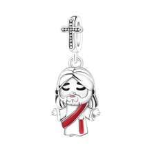 CYMYSS 1 pieza Colgante de cruz de Jesús de estilo de dibujos animados único y delicado, adecuado para Navidad/festividades religiosas, dije de collar unisex - Multicolor - Ver 8