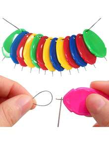 1/3/7/10/15/20pcs Plastic Thread Stripper,Vibrant Cylindrical Needle Threaders - Effortless Sewing Tool Kit -Durable DIY Accessories For Beading & Fine Threads - Perfect Elderly Threading, Plastic Thread Stripper, Modern Plastic Needle Threader - Multicolor - View 11