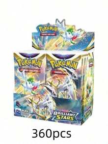 360pcs/Box Pokemon Trading Card Game, 10pcs/Pack, Sword & Shield Series, Brilliant Stars Expansion Pack, Card Collection, Rare Cards, Card Battle, Tabletop Game, Holiday Gift, Party Favor, Christmas Present, Gift For Kids - Multicolor - View 7