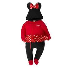 Disney Lightweight Cotton Romper With Hat For Baby - Red - View 2