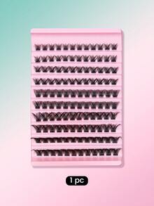 8-16mm D-Curl Cluster Lashes - Fluffy Natural Individual False Eyelashes, Soft & Lightweight DIY Lash Extension Kit Suitable For Beginners, Reusable, Includes Tweezers And Lash Brush - View 6