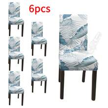 1/2/4/6pcs Waterproof Printed Chair Covers, Suitable For Home Or Party, All Season - Multicolor - View 17