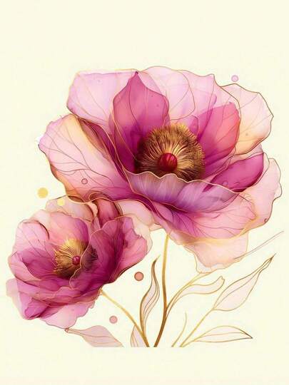 1 pieza/2 piezas/3 piezas Pegatinas de transferencia de calor con estampado floral dorado - Pegatinas de prensa de calor floral rosa y dorado, adecuadas para camisetas DIY, vaqueros, almohadas, mochilas, sombreros y fundas de sofá, resistentes al agua, resistentes a la decoloración, pegatinas de plástico duradero, patrones divertidos, decoración de tela, adorno de ropa, manualidades