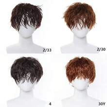 Men's Adult Kinky Curly Wig, High Temperature Fiber, 150% Density, With Buckle Net Cap, For Party And Daily Wear, Wig Cap - Multicolor - View 7
