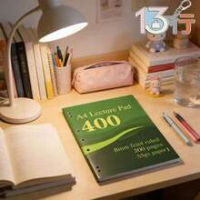 Cuaderno grueso de 400 páginas, estilo estadounidense, con líneas horizontales, para uso de estudiantes/exámenes - Multicolor - Ver 5