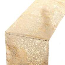 1件/5件金色桌旗中心装饰品，金色桌布，金属闪光长方形涤纶婚礼装饰，生日派对家居装饰 - 金色 - 查看 3