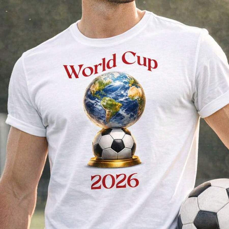 2026 World Cup T-Shirt _ Soccer Fan Tee, Gift For Soccer Lover, Football World Cup - 白色 - 查看 1