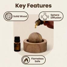 Elegant Walnut Wood Aroma Diffuser - Wooden Fragrance Diffuser - Wooden Essential Oil Diffuser - Suitable For Home And Car Aromatherapy Diffusion - Elegant Wooden Aroma Diffuser - Perfect Gift Choice - 2pcs - View 6