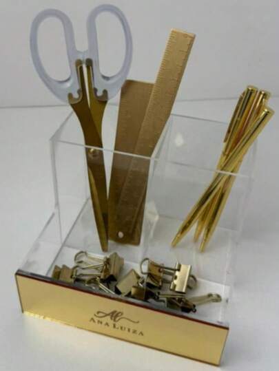 ️ PORTA-LÁPIS/ CANETA ORGANIZADOR EM ACRÍLICO PERSONALIZADO