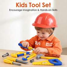 13/21/31件套过家家工具箱套装,包含螺丝刀和逼真的工具玩具,适合儿童,互动游戏场景设计,男女皆宜,生日礼物 - 彩色 - 查看 7