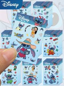 Disney 8入組迪士尼卡通史迪奇DIY拼圖貼紙，趣味酷炫塗鴉貼紙，適用筆電、行李箱、電腦、滑板、筆記本、手機殼，禮物與學校用品 - A - 查看 4
