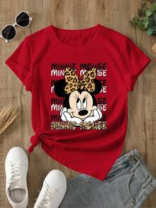 Disney Women T-Shirts - 紅色 - 查看 1