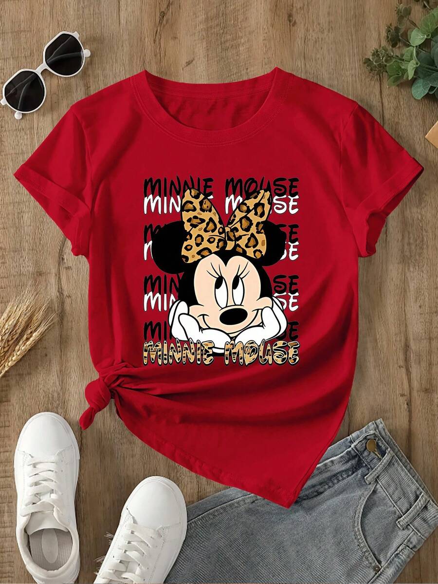Disney Women T-Shirts - 紅色 - 查看 1