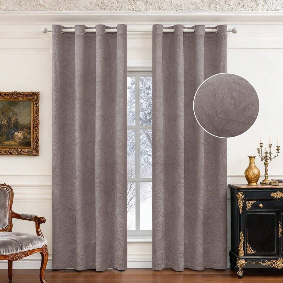 YSTYLE Tende oscuranti al 100%, set da 2, tende termiche effetto lino, tende opache con occhielli, tende insonorizzate, tende per camera da letto, moderne - Rosso - Visualizzare 1