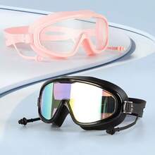 大框泳镜，防水防雾，高清泳镜，游泳装备，男女潜水泳镜，一体式耳塞，泳镜 - 彩色 - 查看 11
