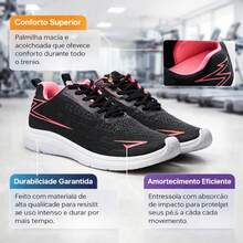 Men's And Women's Fitness Shoes, Black, Lightweight, Comfortable, For Gym, Running, Training, And Walking, Sizes 34 To 43 - RF02 - Đen/Hồng SB - Xem 5
