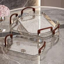 1个椭圆形PET餐盘，适用于厨房、餐桌、节日聚会和家庭聚会 - 灰色 - 查看 2