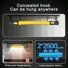 磁吸式 COB LED 工作燈 手持便攜式可充電磁吸手電筒 機修引擎蓋下工作燈條附掛鉤 可充電便攜式磁吸 LED 工作燈 適用汽車維修、車庫、工作坊、露營 - 黃色 - 查看 8