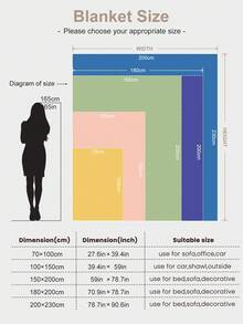 1pc Soft, Warm, Breathable, Lightweight Blanket, Simple & Fashionable Design In Blue, Suitable For Sofa, Bedroom, Living Room, Versatile Comfort, Travel Essential, Nap Blanket, Multiple Sizes Available, Machine Washable, Home Decor, Winter Decor - Dusty Blue - View 4