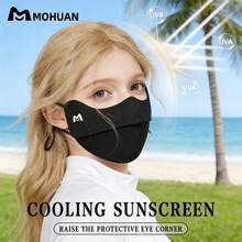 mohuan Mặt nạ chống nắng mùa hè, mặt nạ che nắng thoáng khí bằng lụa băng, mặt nạ thể thao chống nắng, mặt nạ xương cá 3D chống tia UV, phụ kiện mặt nạ chống nắng dành cho nữ. - Nhiều màu - Xem 1