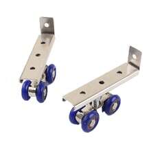2pcs/Set Perangkat Keras Roller Pintu Geser Katrol Pintu Geser Roda 4/8 untuk Pintu Kayu Ruang Rumah Roda Gantung Rel Katrol - A - View 10