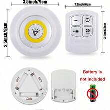 [Remote LED Punk Lights] 5pcs Cordless LED Punk Light Set - Remote Controlled, Magnetic Stick-On Night Lights For Hallway, Bathroom, Bedroom, Kitchen, Cabinet, And Stairs Home Decor With Easy Installation - 5pcs - View 11