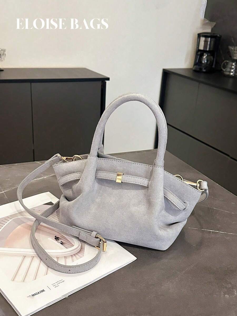 2025 New Vintage Fashion Pleated Small Tote Bag, Minimalist Commuter Shoulder Crossbody Bag
