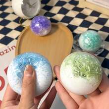 Creative Handmade Ice Crush Squishy Ball, Slow Rebound Stress Relief Toy, Shapeable Star Slushie Noise Ball For Decompression - Green - View 2