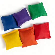 10个/9个沙袋，1.97英寸豆袋，投掷游戏，方形豆袋，豆袋投掷，沙滩投掷袋，草坪游戏，户外游戏和活动 - 彩色 - 查看 5