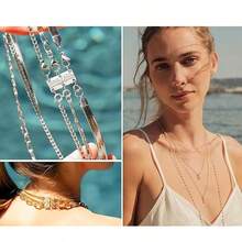 Layered Magnetic Necklace Clasp, 18K Gold And Silver Separators For Stackable Necklace Clasps, Jewelry Clasps For Necklace Separation And Extension - Multicolor - View 5