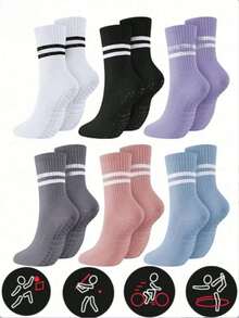 Vớ chống trượt unisex, vớ yoga nhiều màu sắc, vớ tập Pilates, vớ yoga thoáng khí chống trượt, phù hợp cho múa ba lê và yoga, món quà tuyệt vời cho gia đình và bạn bè (Giáng sinh, Năm mới) - Nhiều màu - Xem 1