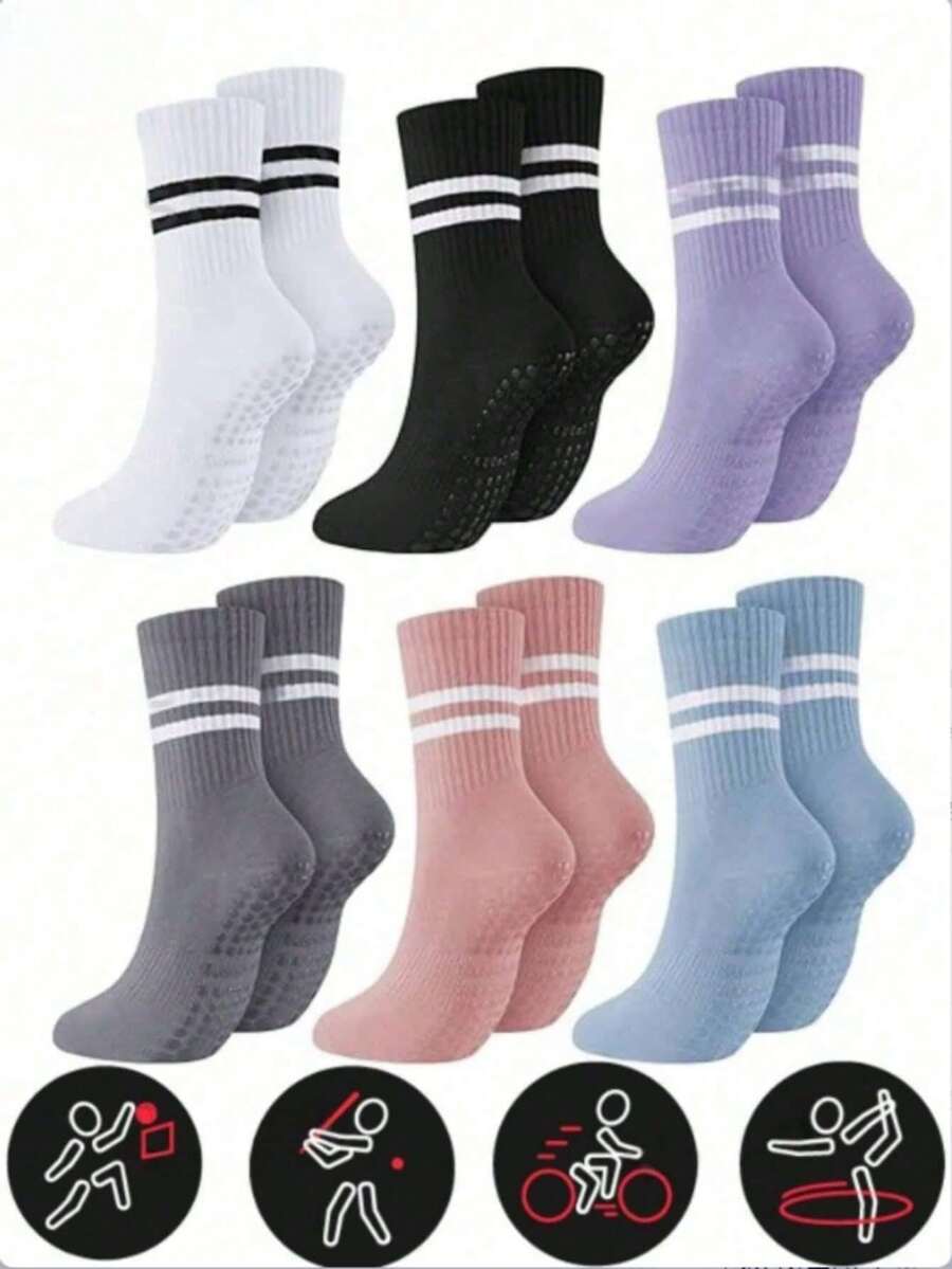 Vớ chống trượt unisex, vớ yoga nhiều màu sắc, vớ tập Pilates, vớ yoga thoáng khí chống trượt, phù hợp cho múa ba lê và yoga, món quà tuyệt vời cho gia đình và bạn bè (Giáng sinh, Năm mới) - Nhiều màu - Xem 1