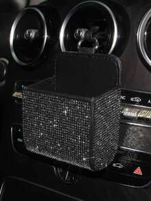 1个黑白菱形通风口收纳盒，汽车空调出风口整理盒 - 收納盒 - 查看 10